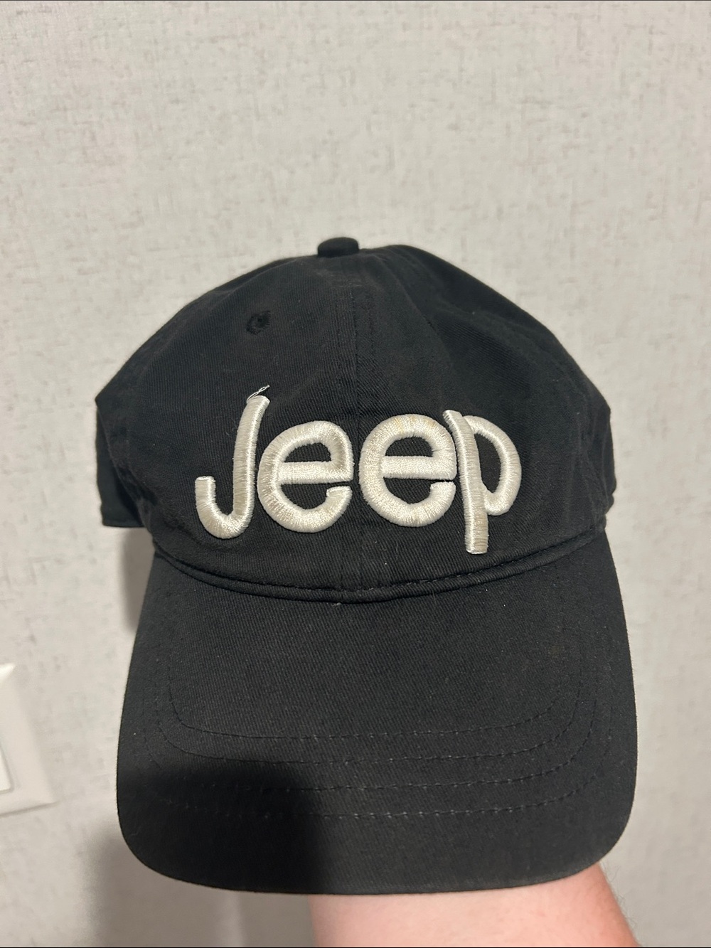 Jeep Black Cap with White Embroidered Logo
